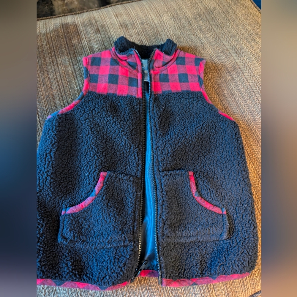 4t/5t Goodlad Buffalo plaid Sherpa vest